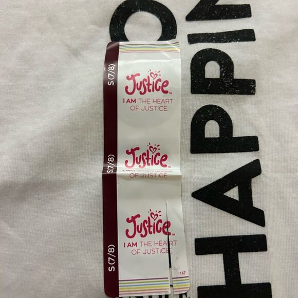 NWT Justice Girls Short Sleeve Everyday Faves Boxy T-Shirt, Sizes small 7/8 - Picture 10 of 11
